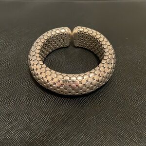 John Hardy Sterling Silver Estate Armadillo Dot Cuff Bracelet